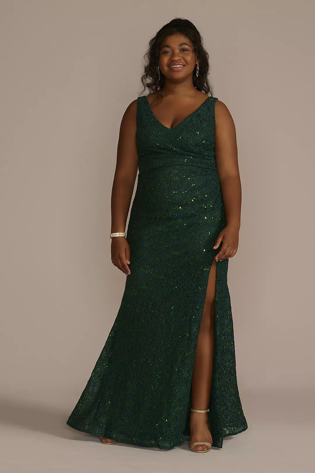 Glitter Sequin Lace Tank Mermaid Dress - Image 5