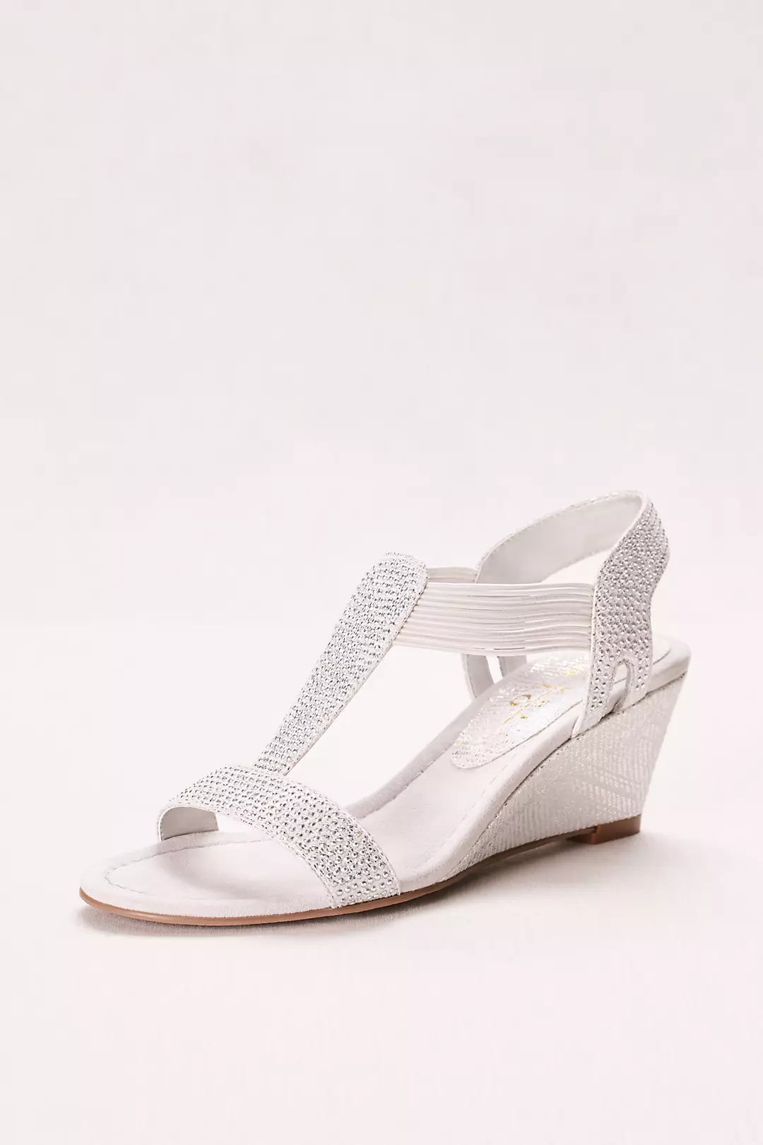 Glitter Wedge Sandal with Studded Elastic Straps - Image 3