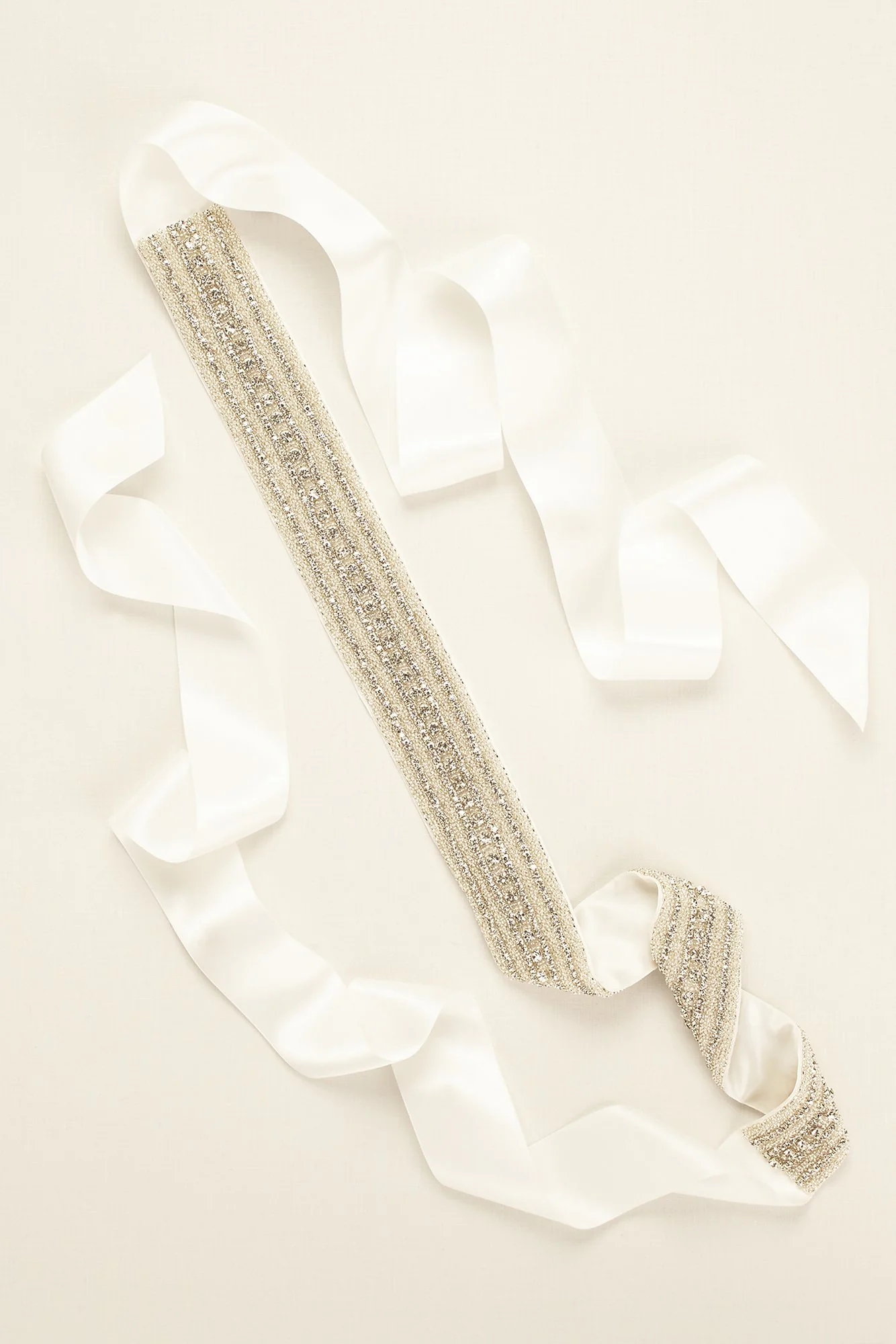 Heavily Encrusted Satin Sash