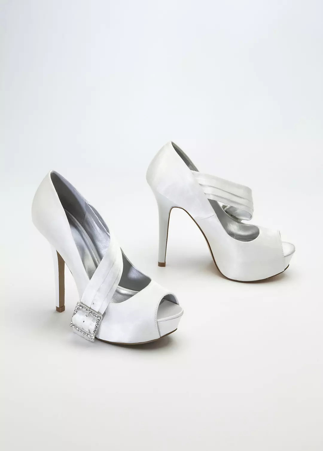 High Heel Peep Toe with Embellished Buckle - Image 2
