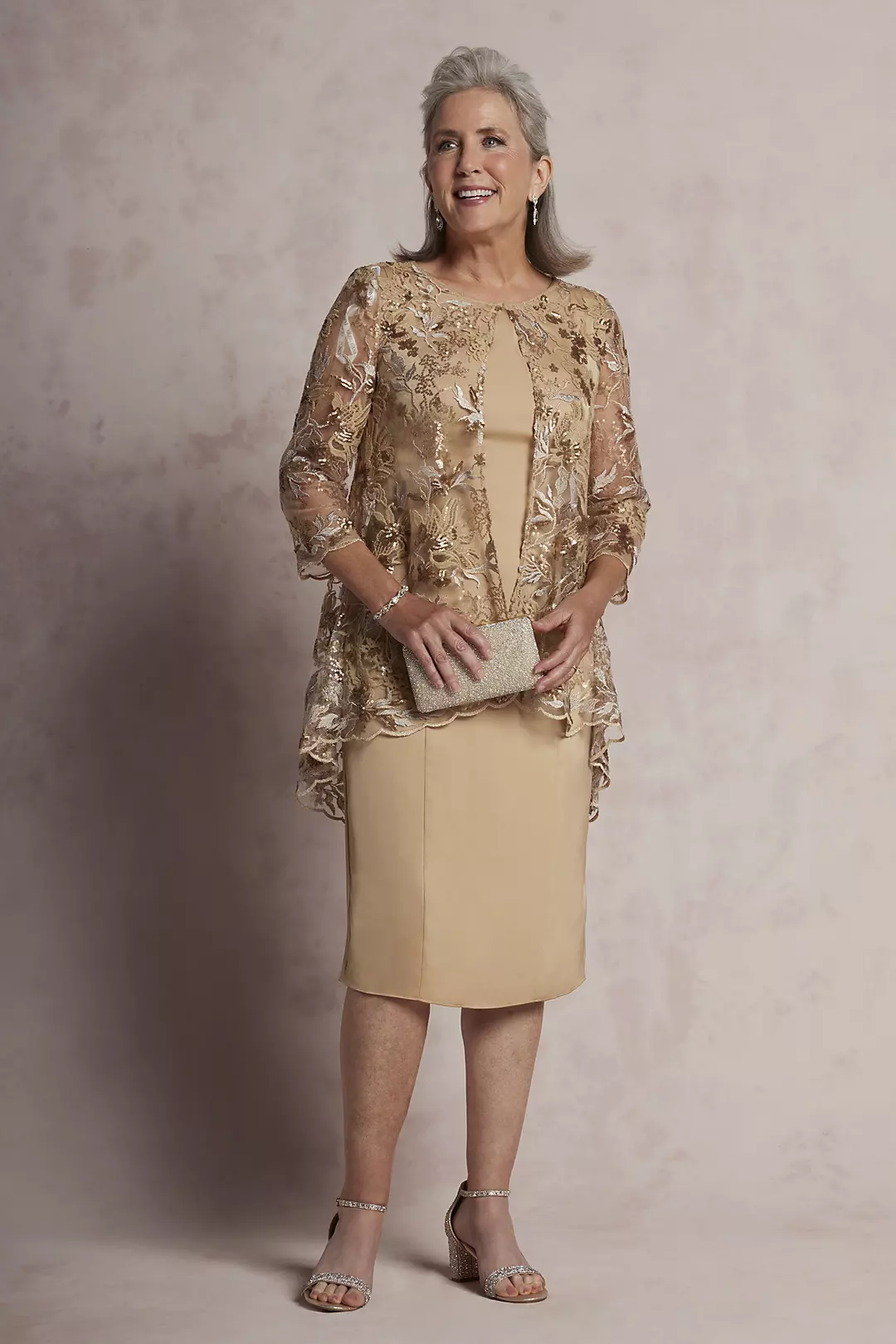 High-Low Matte Satin Jacket Dress - Image 3
