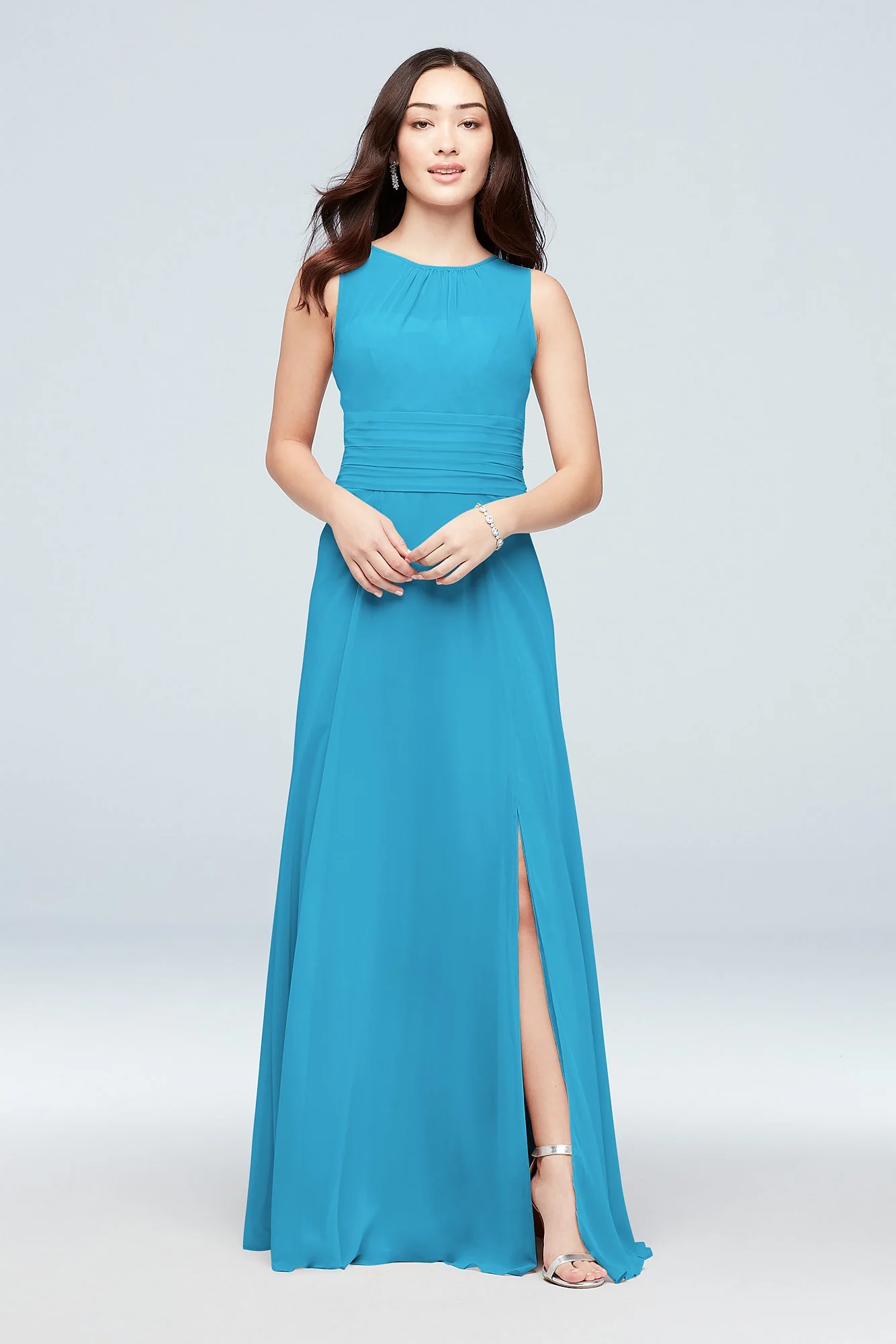 High-Neck Soie Chiffon Bridesmaid Dress - Image 114