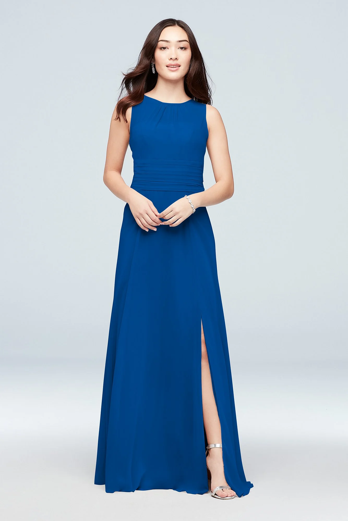 High-Neck Soie Chiffon Bridesmaid Dress - Image 19