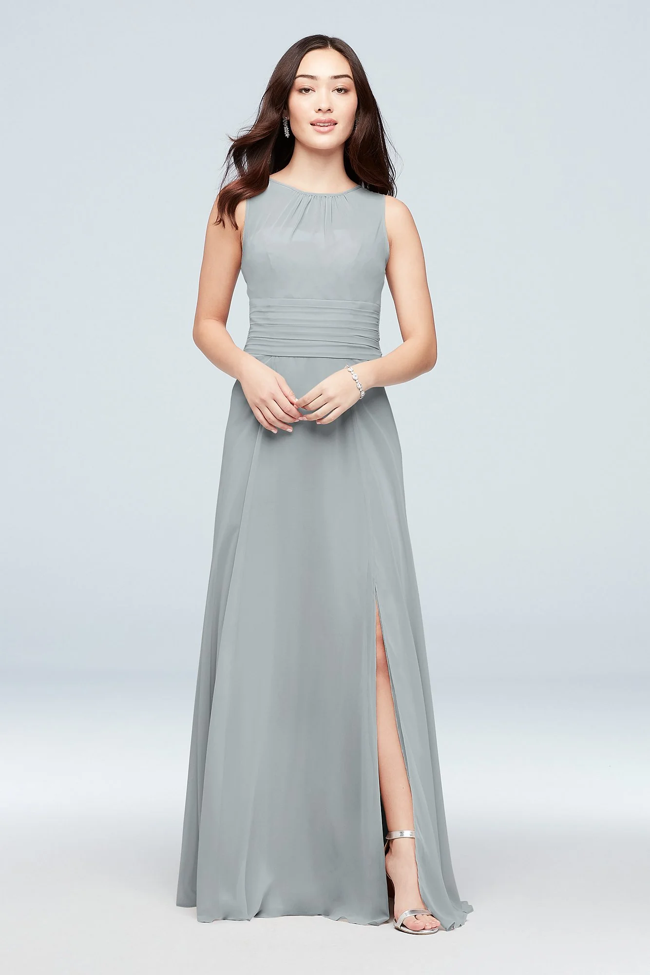 High-Neck Soie Chiffon Bridesmaid Dress - Image 25