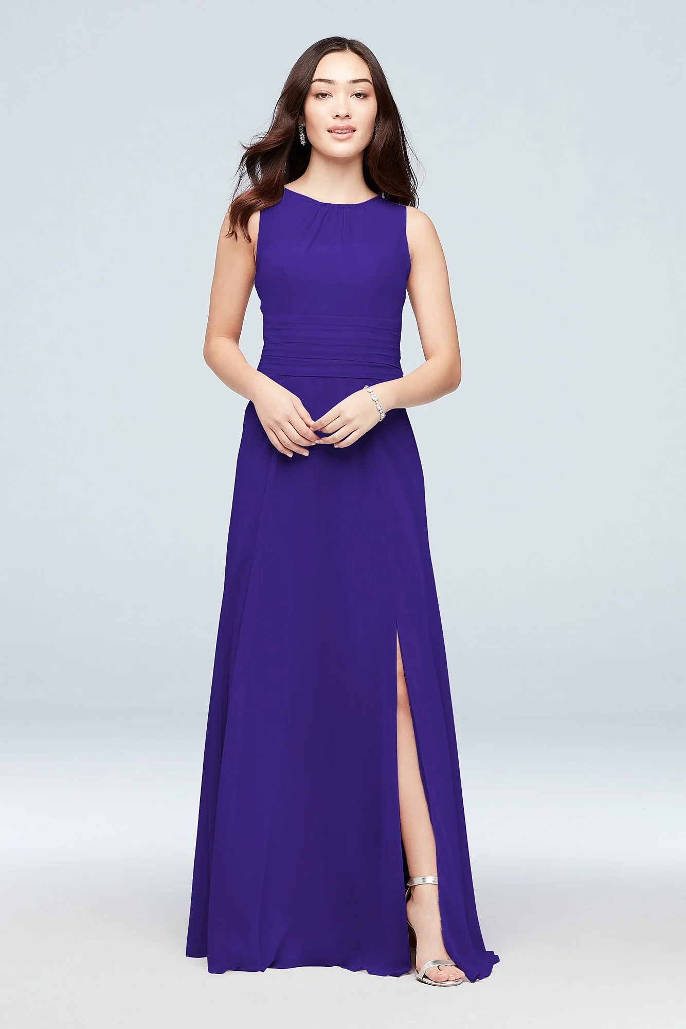 High-Neck Soie Chiffon Bridesmaid Dress - Image 36