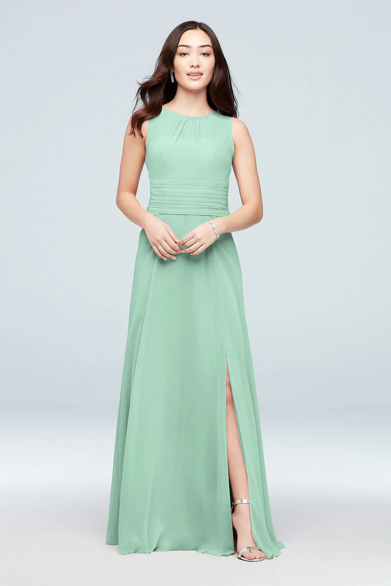 High-Neck Soie Chiffon Bridesmaid Dress - Image 51