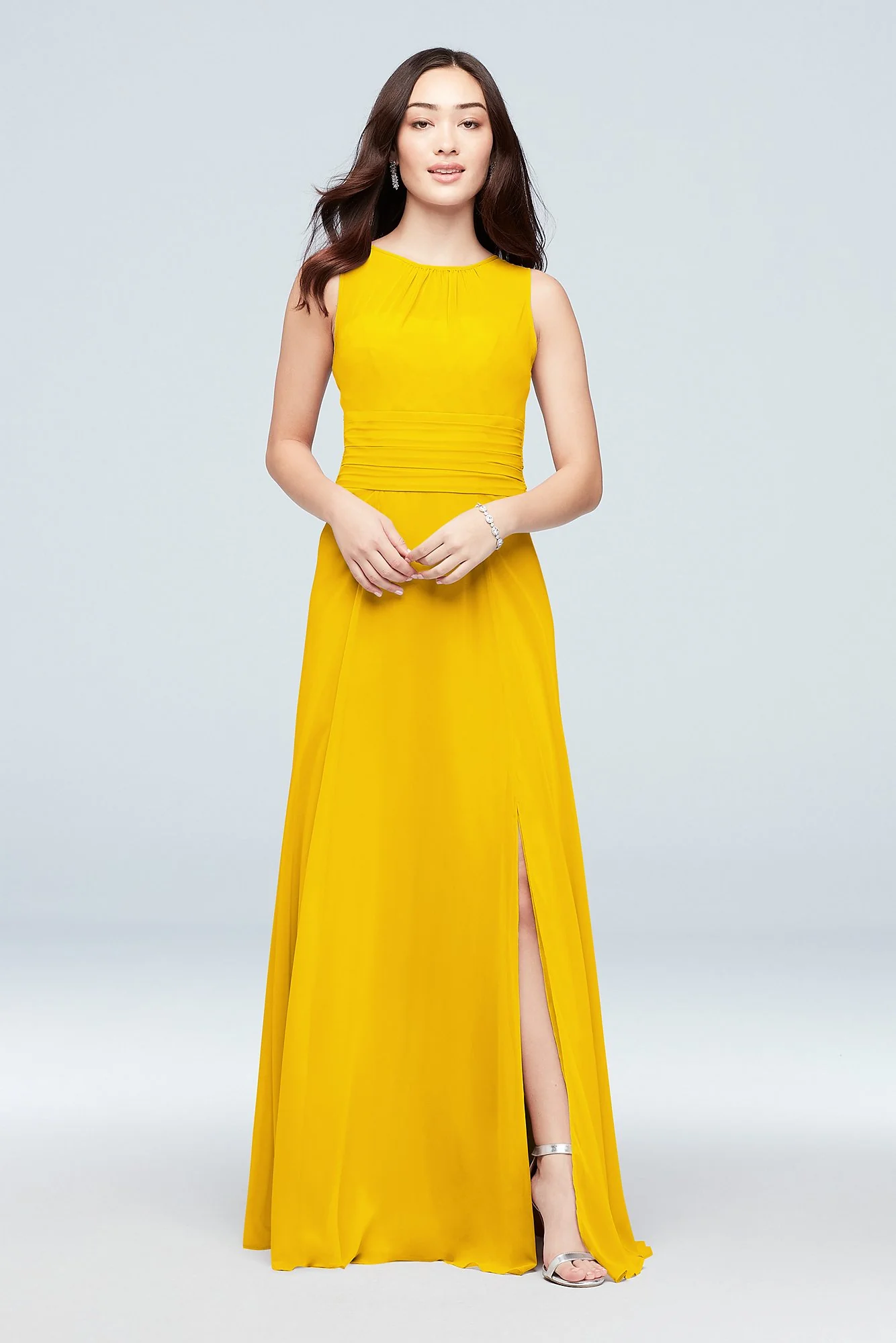 High-Neck Soie Chiffon Bridesmaid Dress - Image 56