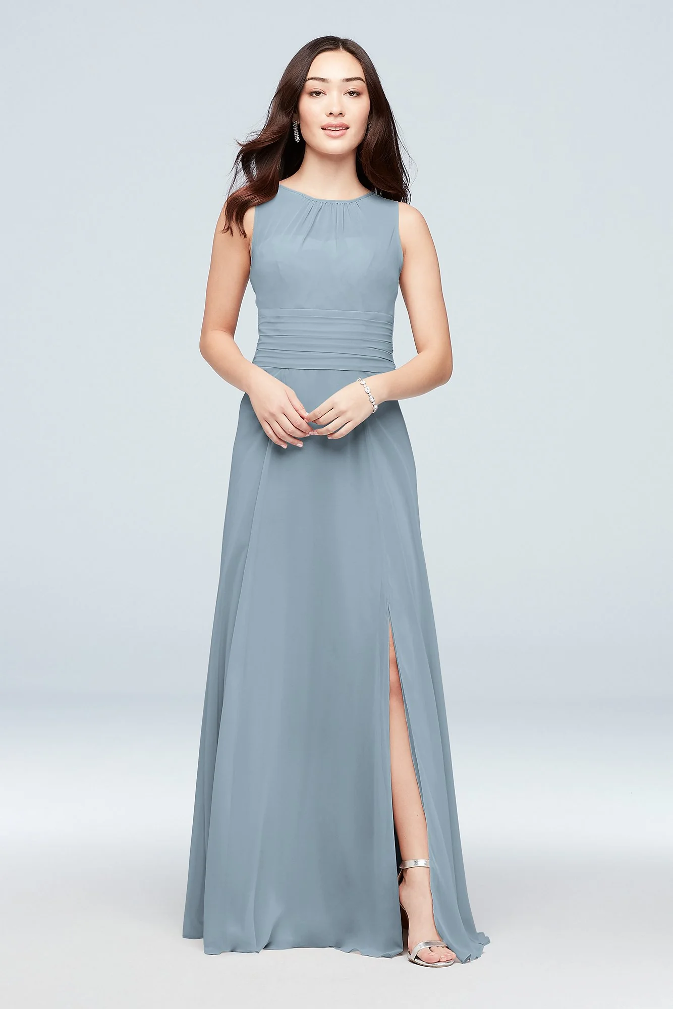 High-Neck Soie Chiffon Bridesmaid Dress - Image 68