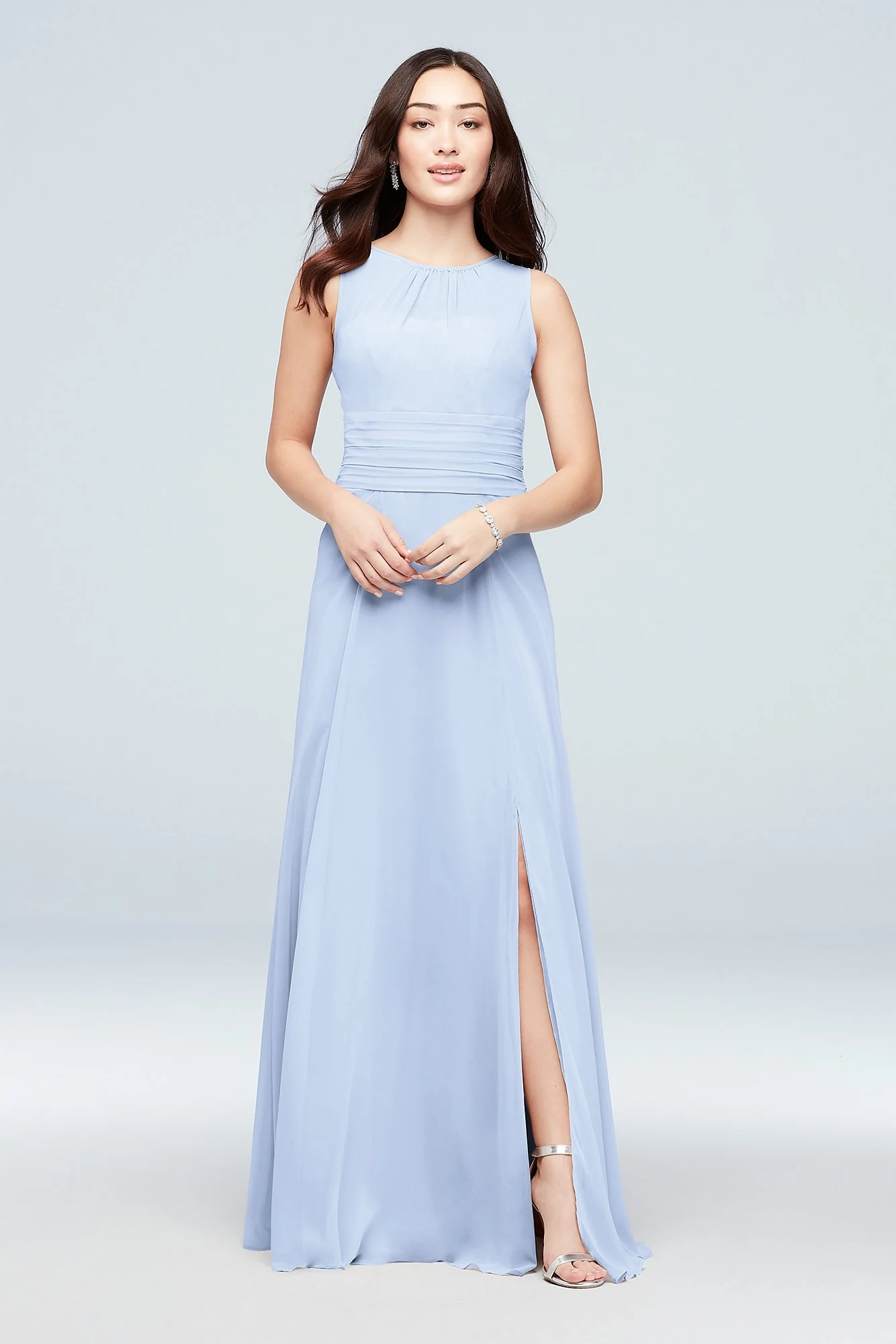 High-Neck Soie Chiffon Bridesmaid Dress - Image 74