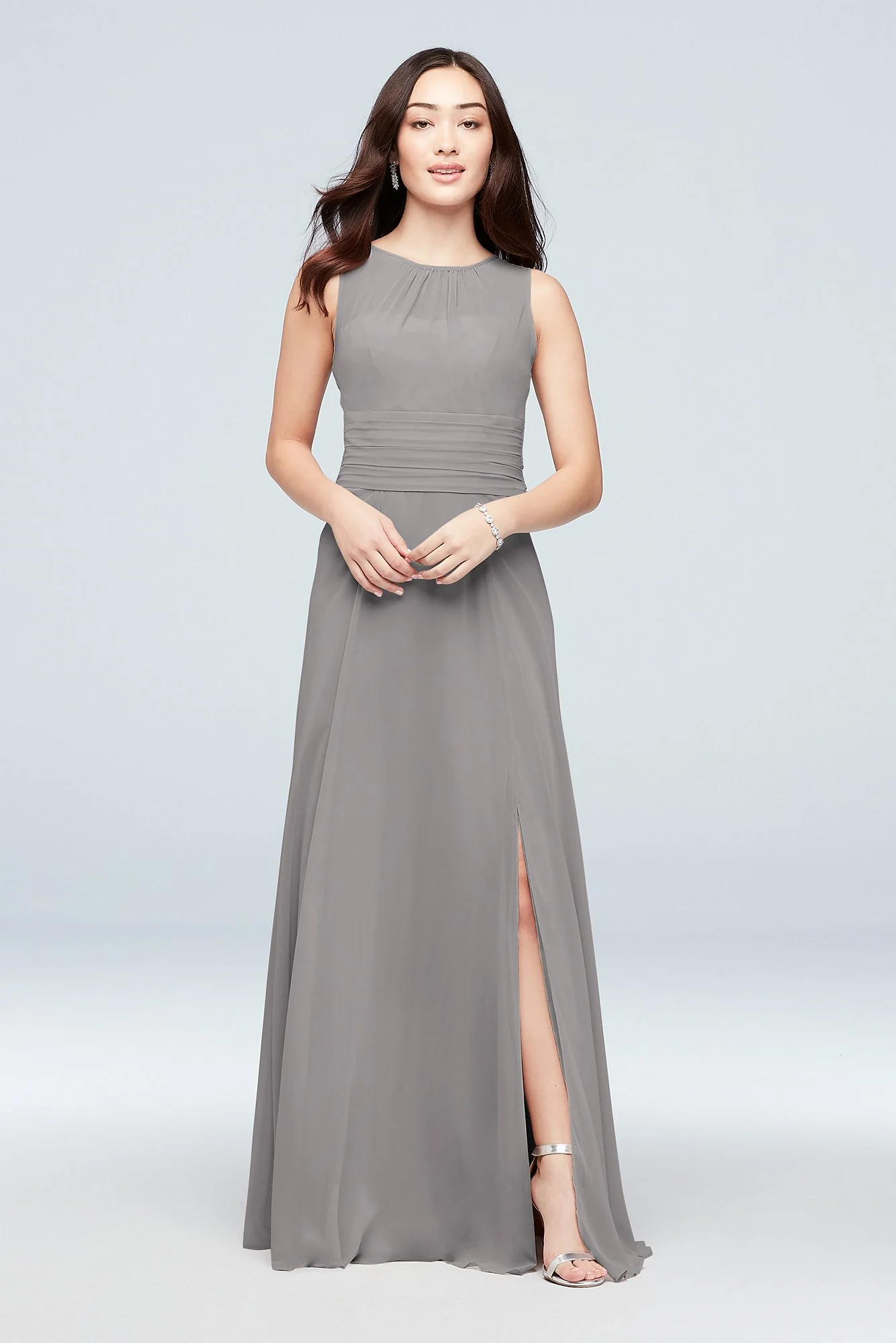 High-Neck Soie Chiffon Bridesmaid Dress - Image 95