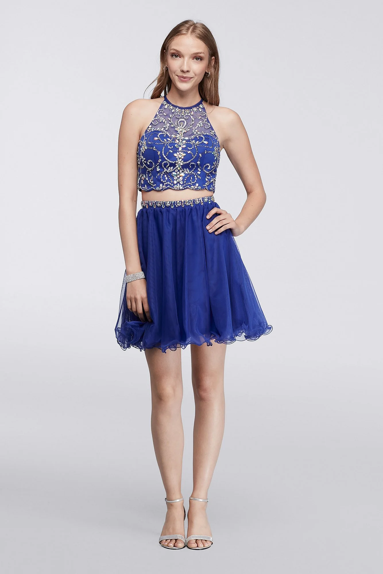 Homecoming Halter Crop Top and Matching Skirt - Image 2