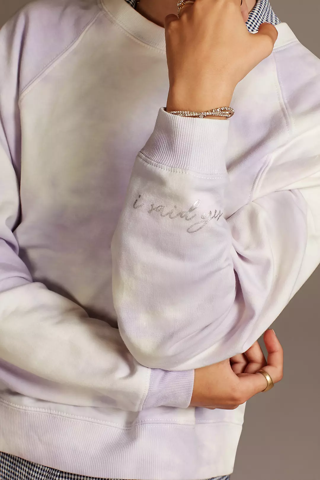 I Said Yes Lavender Tie-Dye Sweatshirt - Image 2