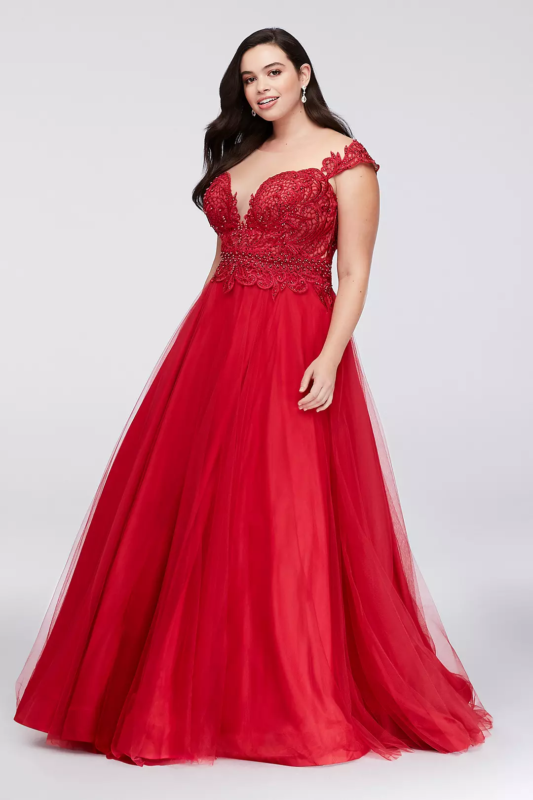 Illusion Bodice Lace and Tulle Ball Gown - Image 2