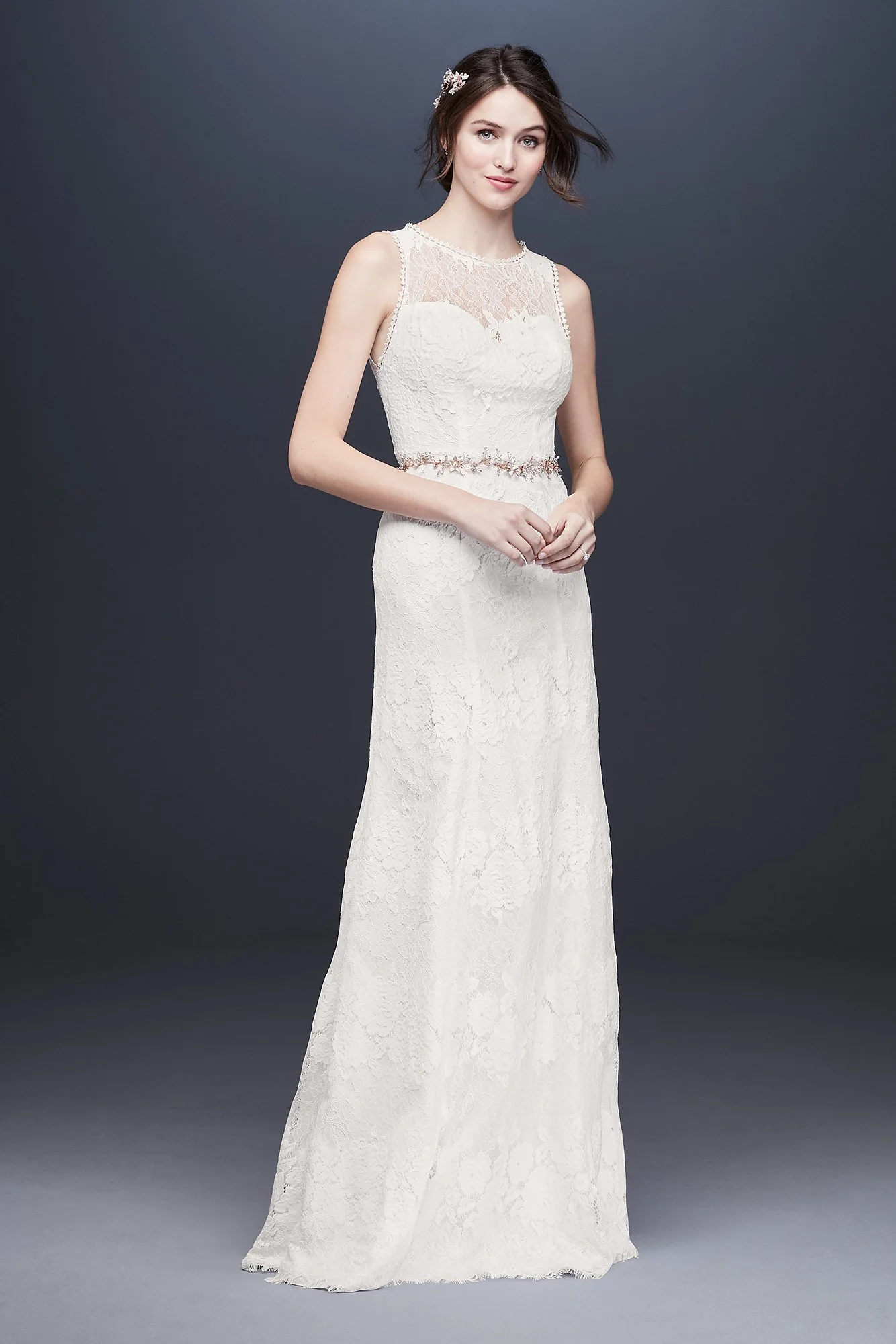 Illusion Sweetheart Open Back Lace Wedding Dress - Image 6
