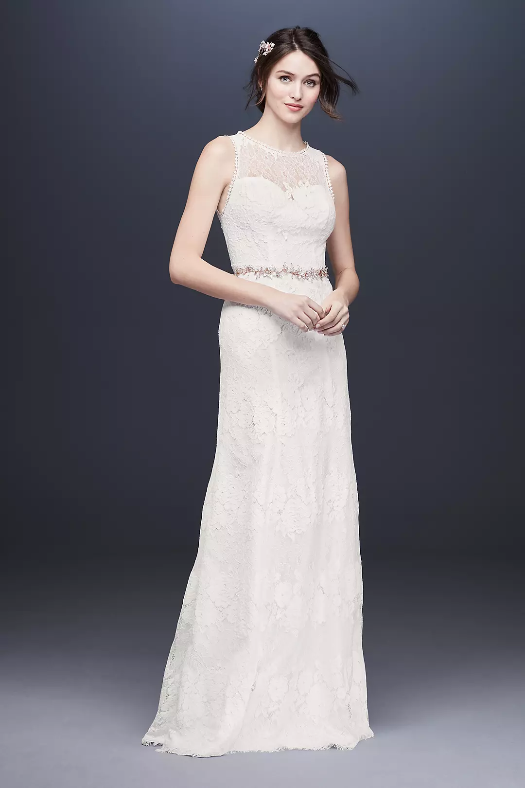 Illusion Sweetheart Open Back Lace Wedding Dress - Image 8