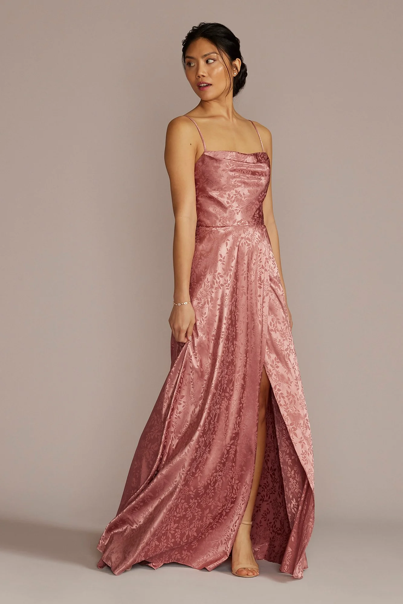 Jacquard Cowl Neck Dress
