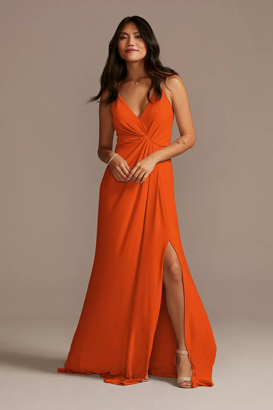 Jersey A-Line Dress with Knot Detail - Image 26