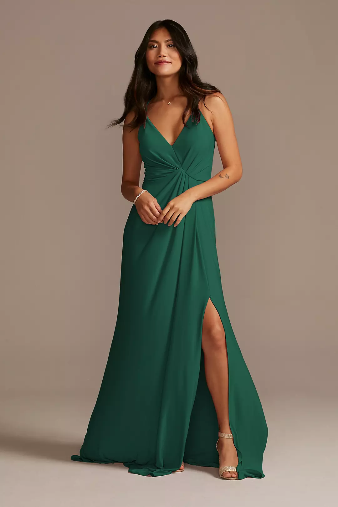 Jersey A-Line Dress with Knot Detail - Image 44