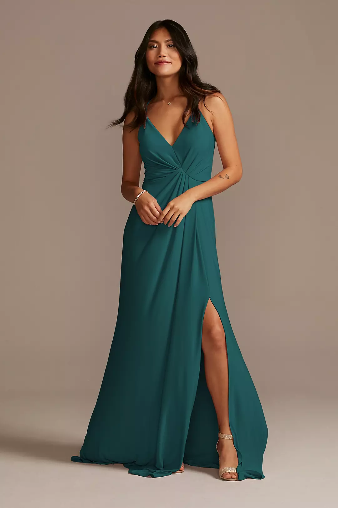 Jersey A-Line Dress with Knot Detail - Image 54