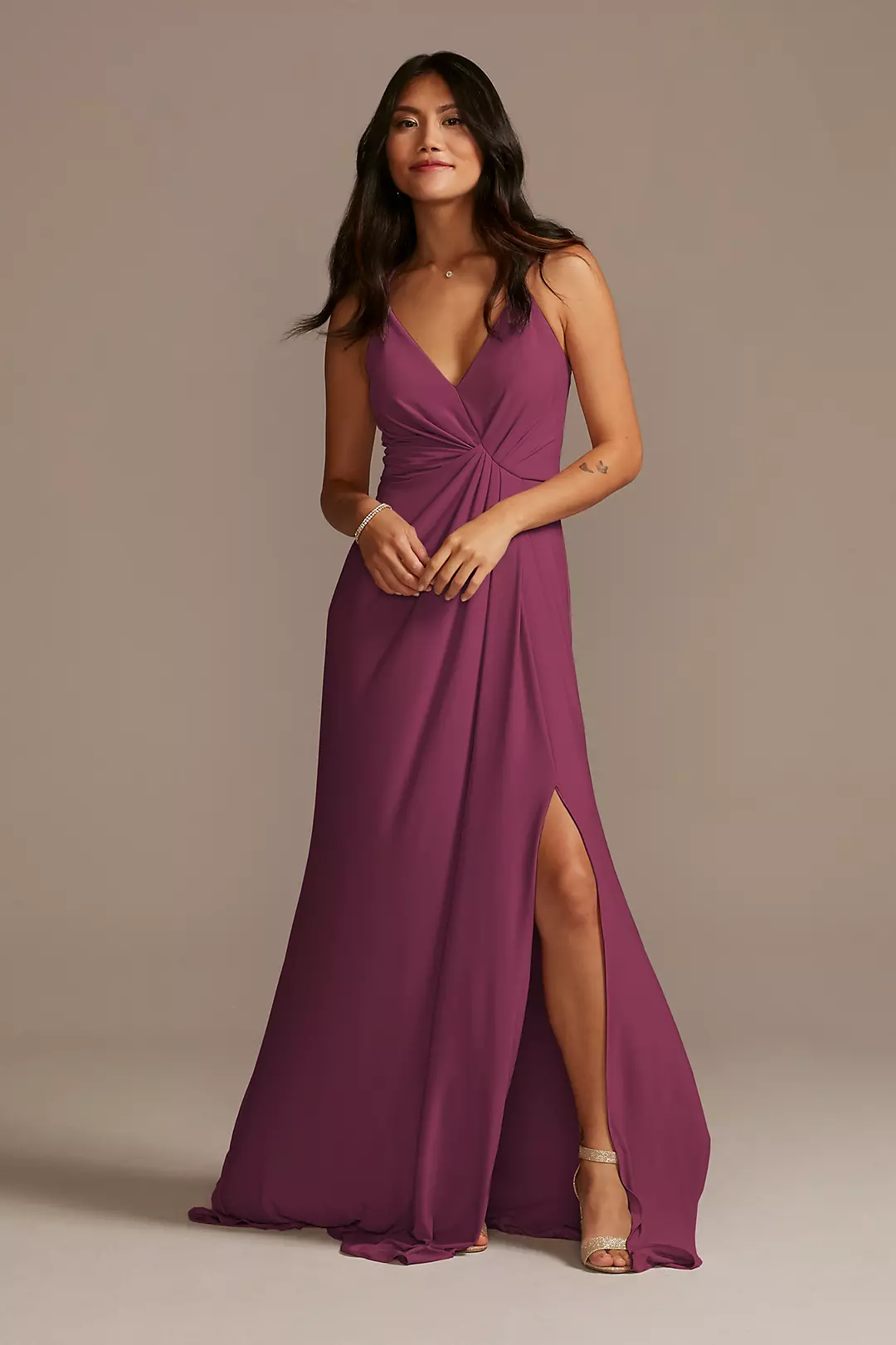 Jersey A-Line Dress with Knot Detail - Image 56