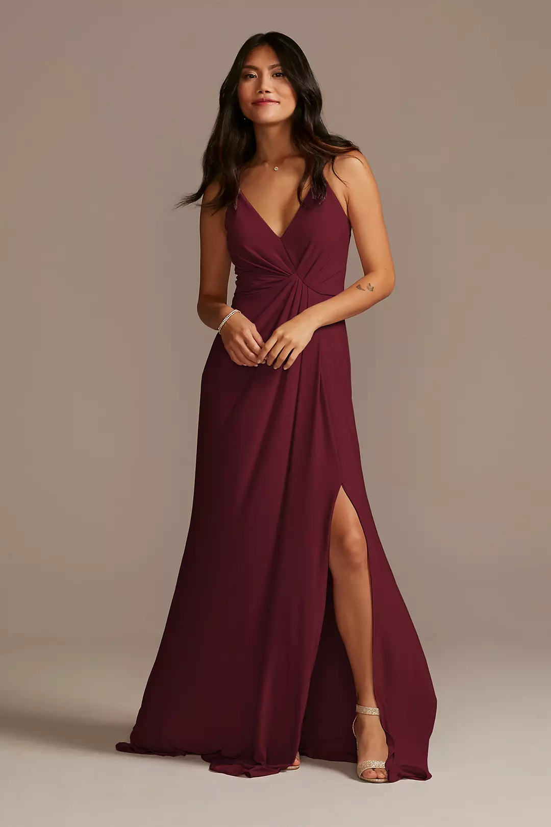 Jersey A-Line Dress with Knot Detail - Image 59