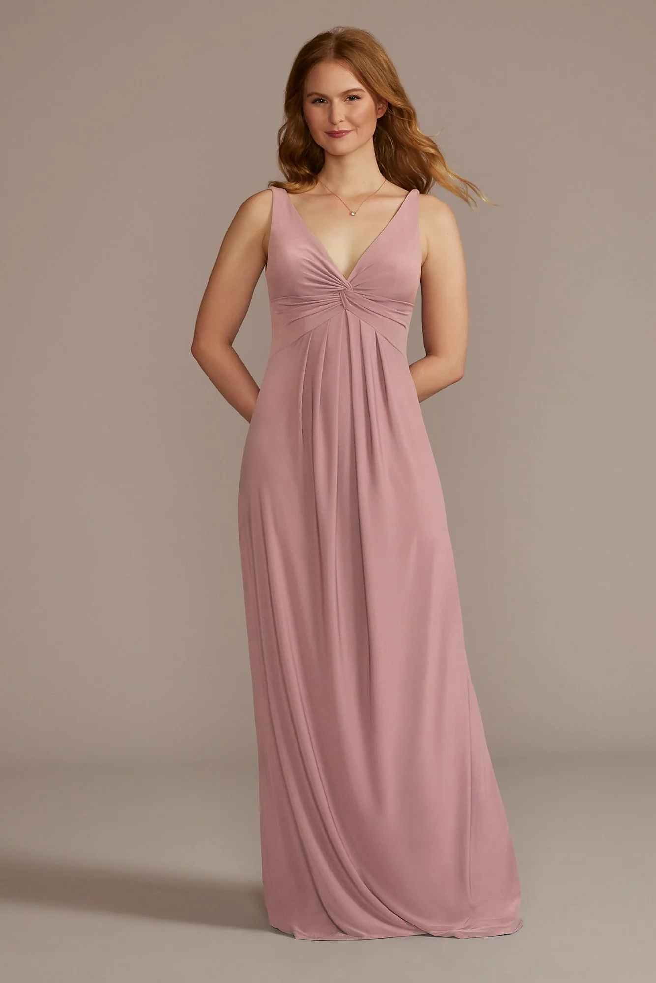 Jersey Bridesmaid Dress with Twist Tank Bodice - Image 18