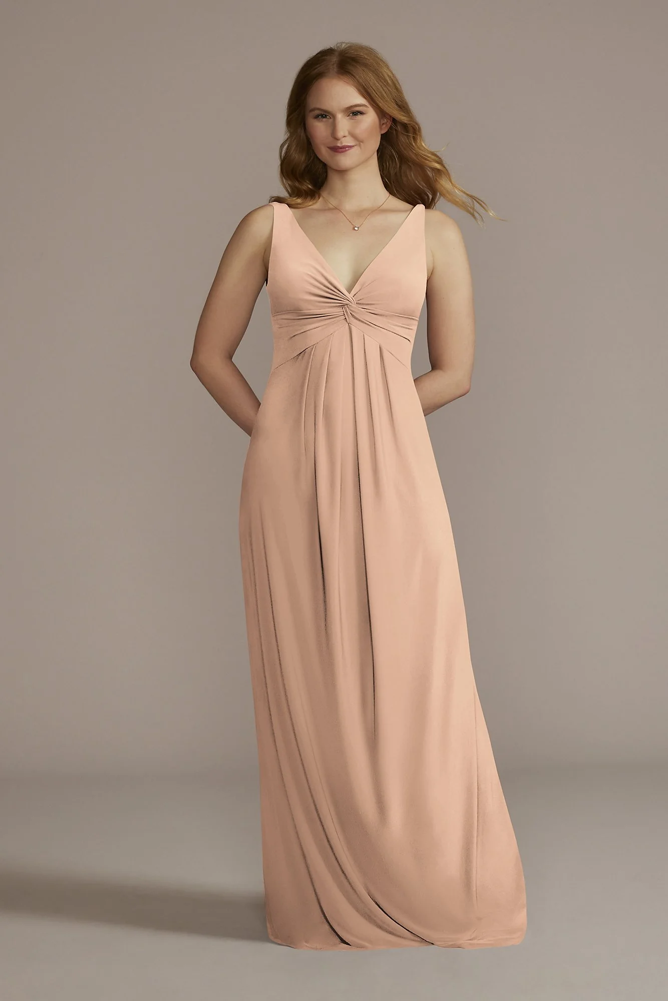 Jersey Bridesmaid Dress with Twist Tank Bodice - Image 19