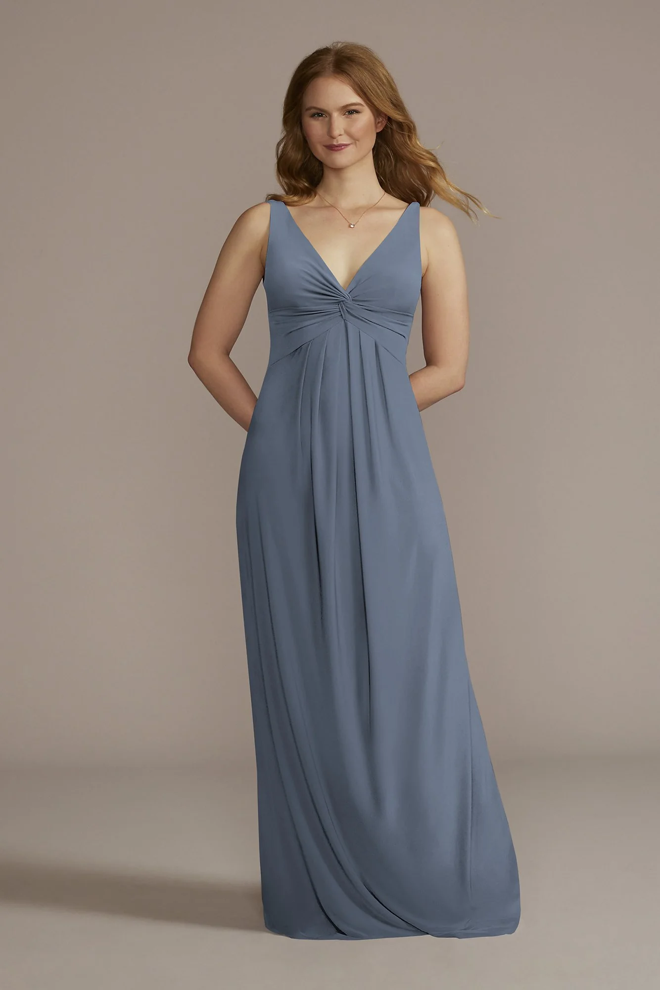 Jersey Bridesmaid Dress with Twist Tank Bodice - Image 22