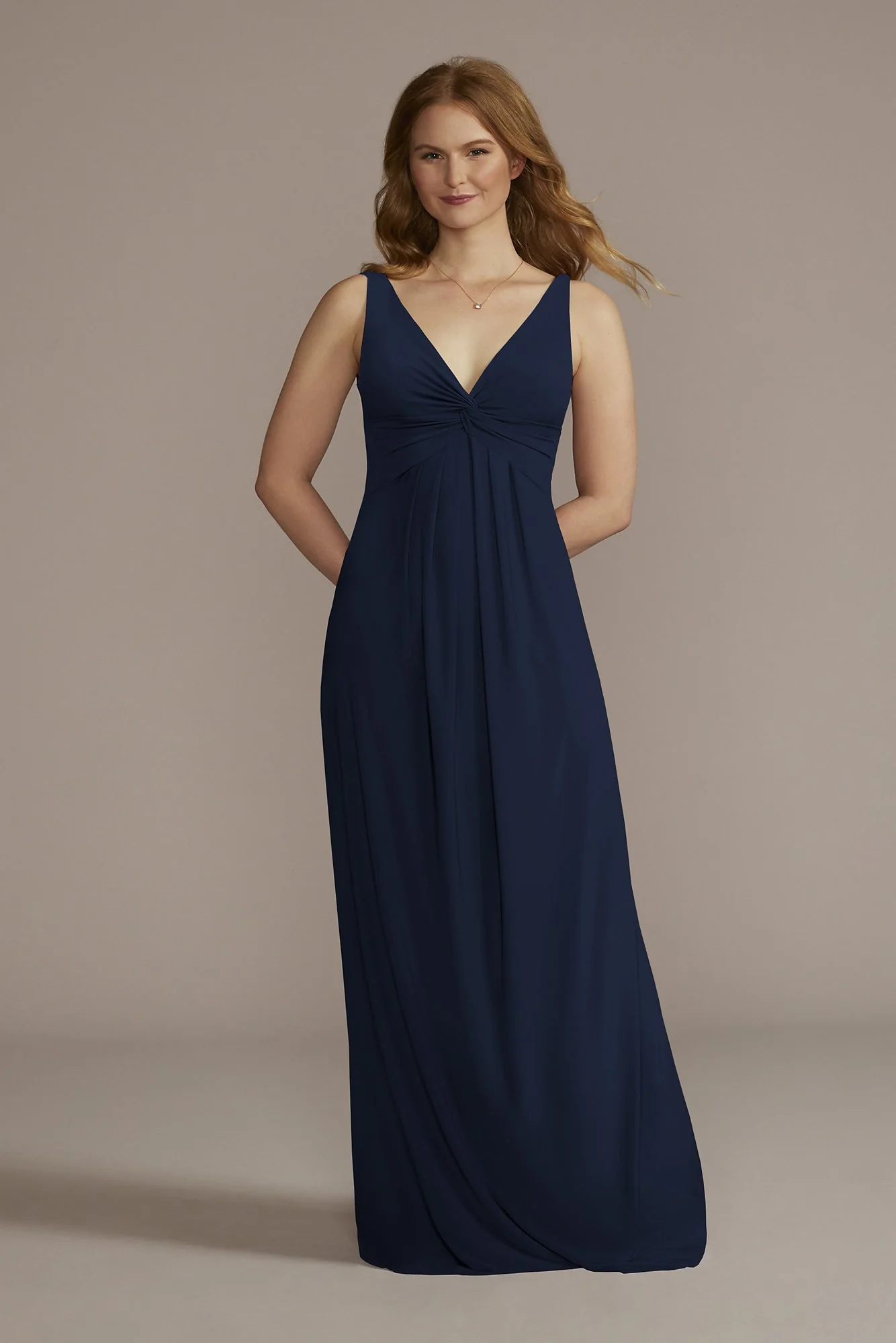 Jersey Bridesmaid Dress with Twist Tank Bodice - Image 37