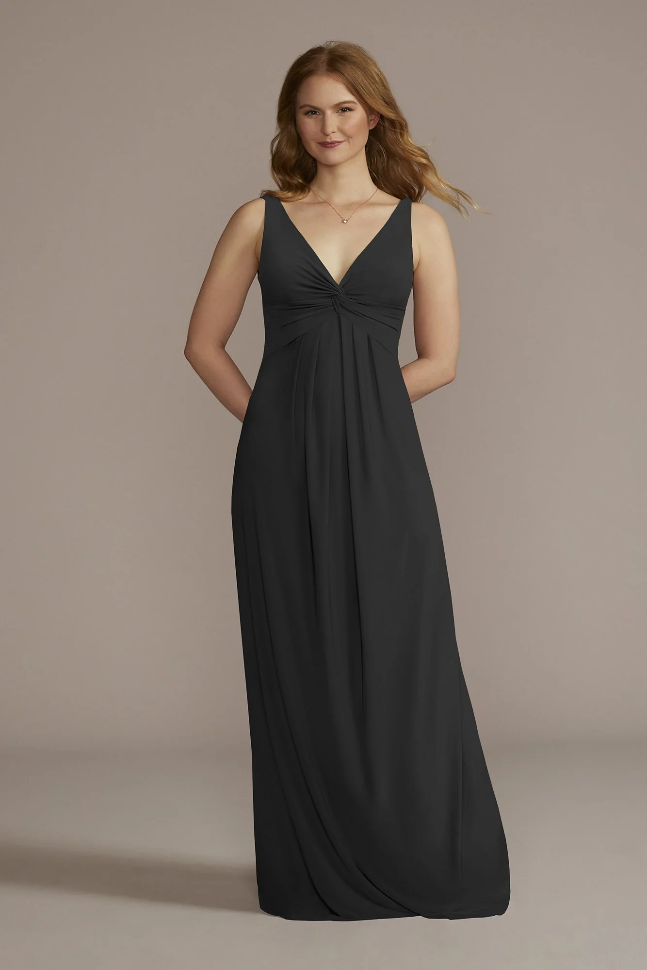 Jersey Bridesmaid Dress with Twist Tank Bodice - Image 4
