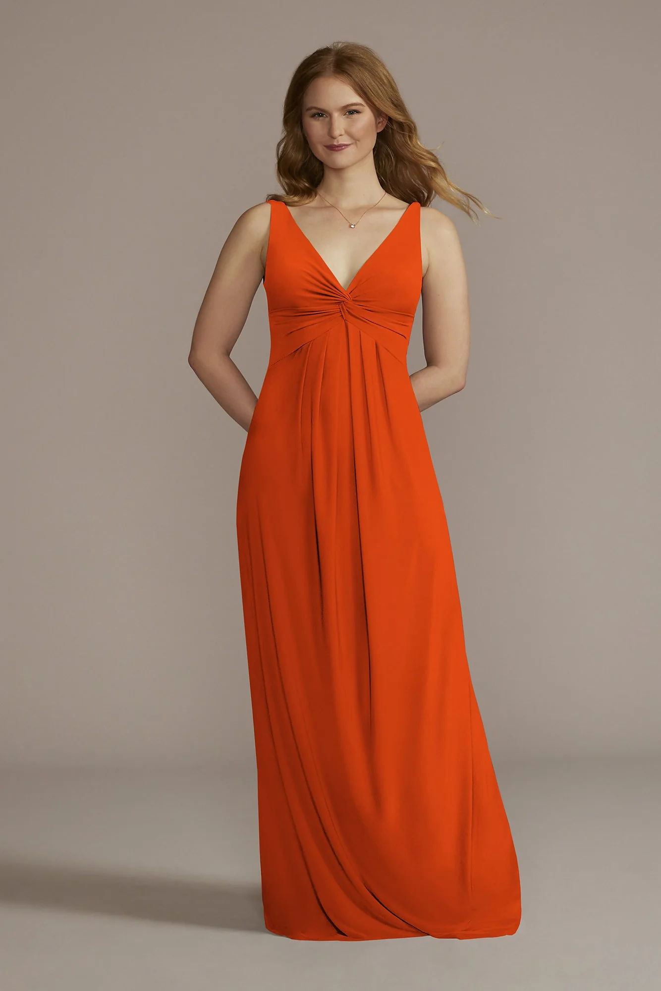 Jersey Bridesmaid Dress with Twist Tank Bodice - Image 46