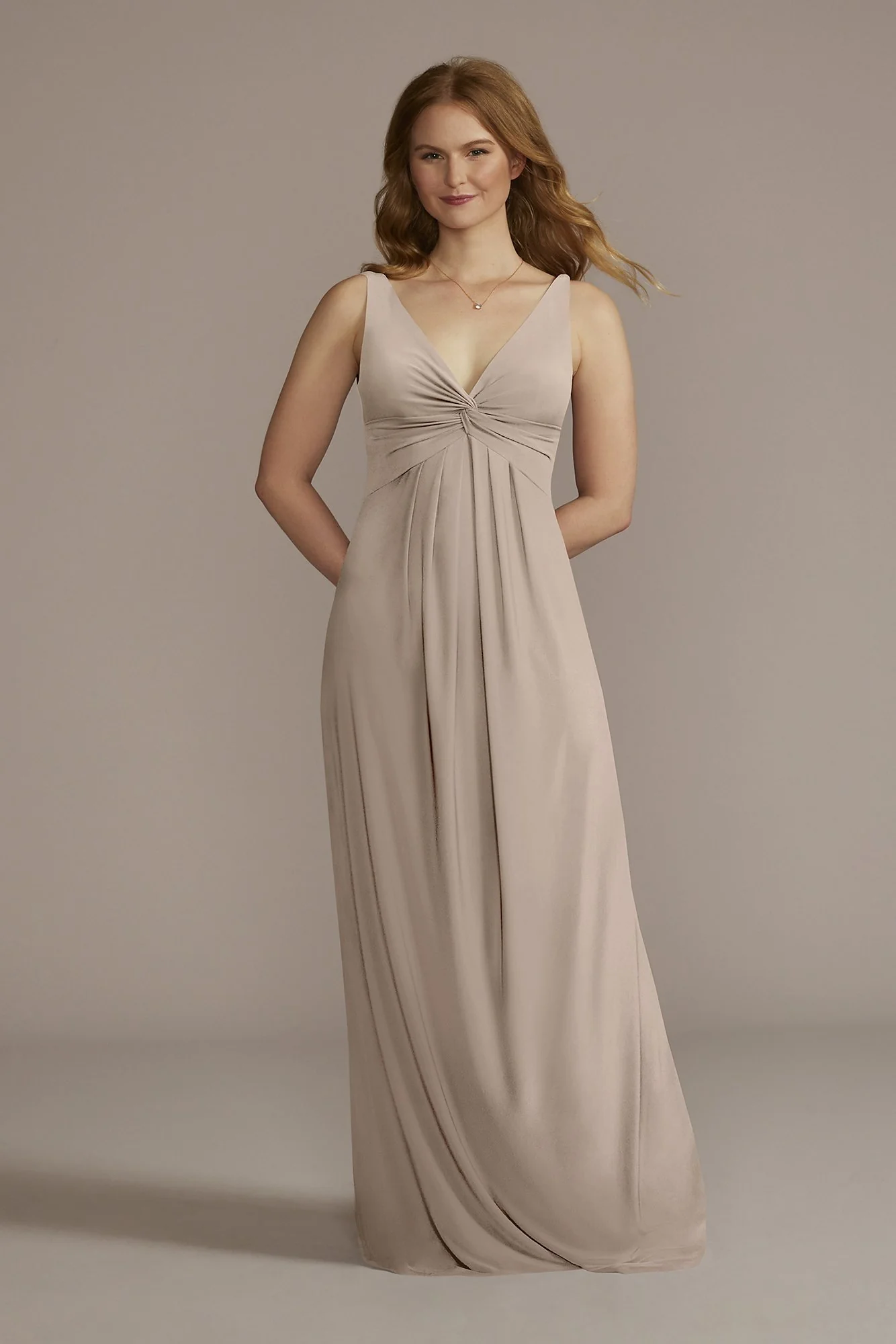 Jersey Bridesmaid Dress with Twist Tank Bodice - Image 5