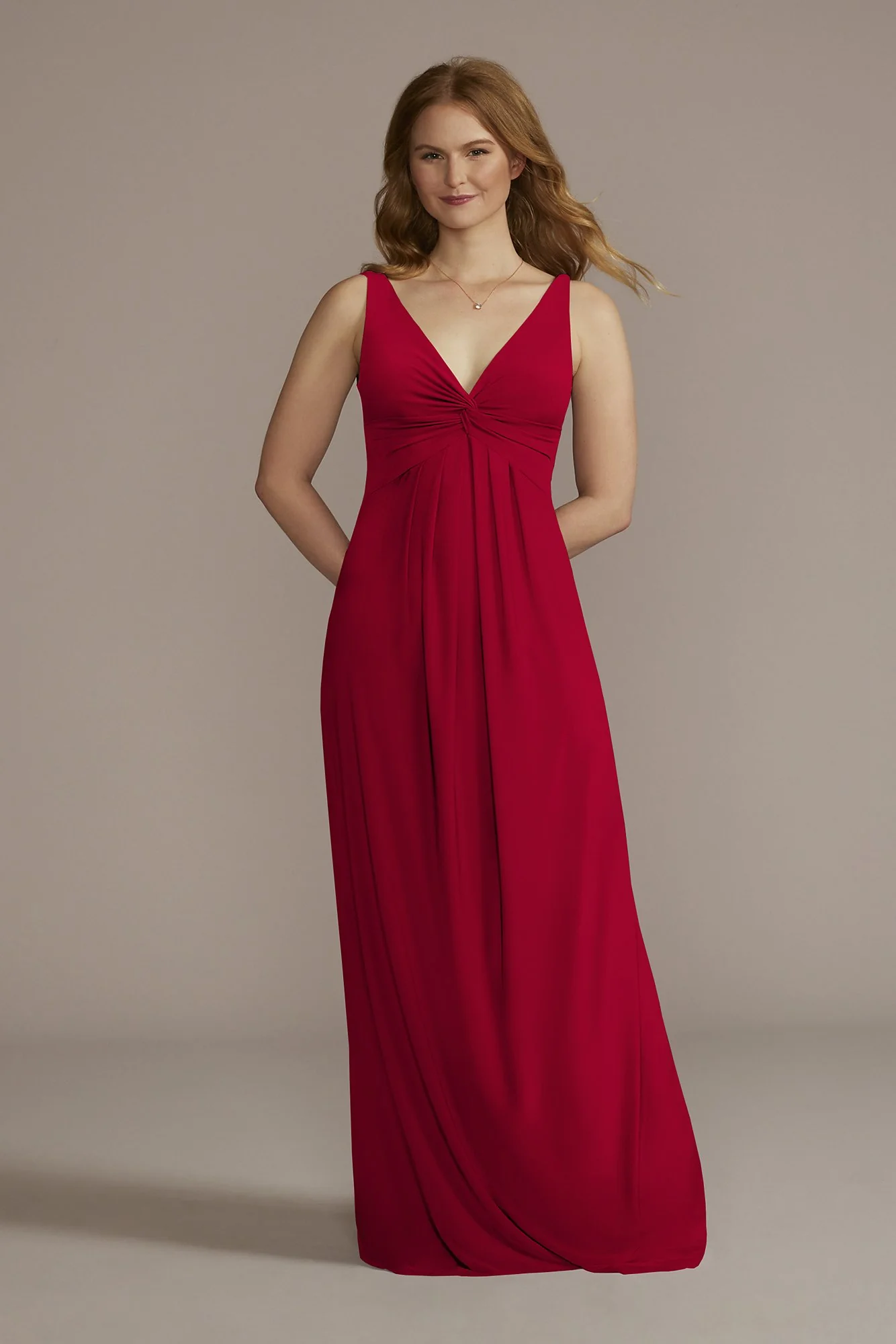 Jersey Bridesmaid Dress with Twist Tank Bodice - Image 50
