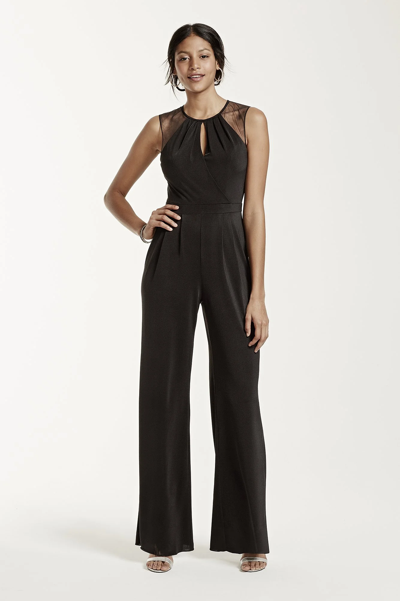 Jersey Jumpsuit with Keyhole Neckline