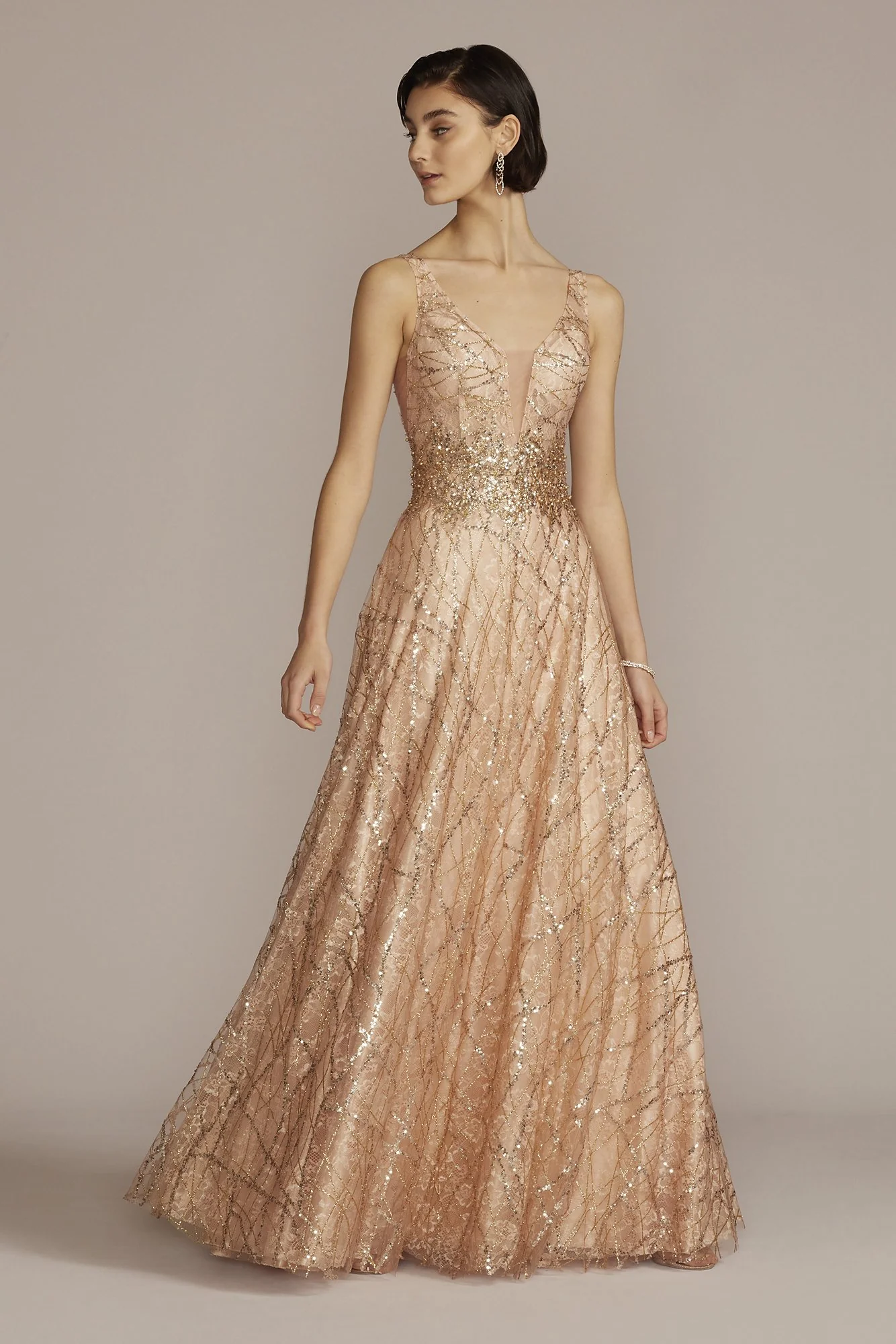 Jewel Embellished A-Line Prom Dress - Image 3