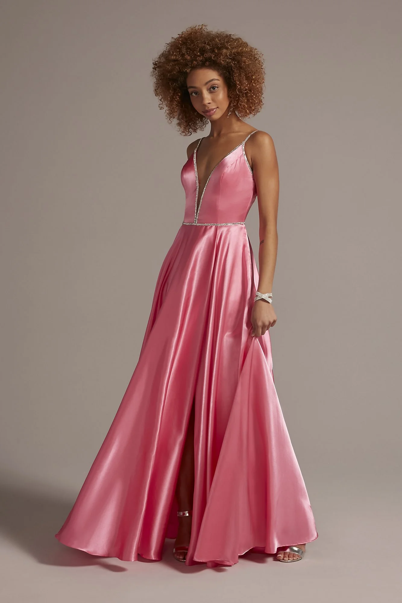 Jewel Embellished Satin Ball Gown - Image 4