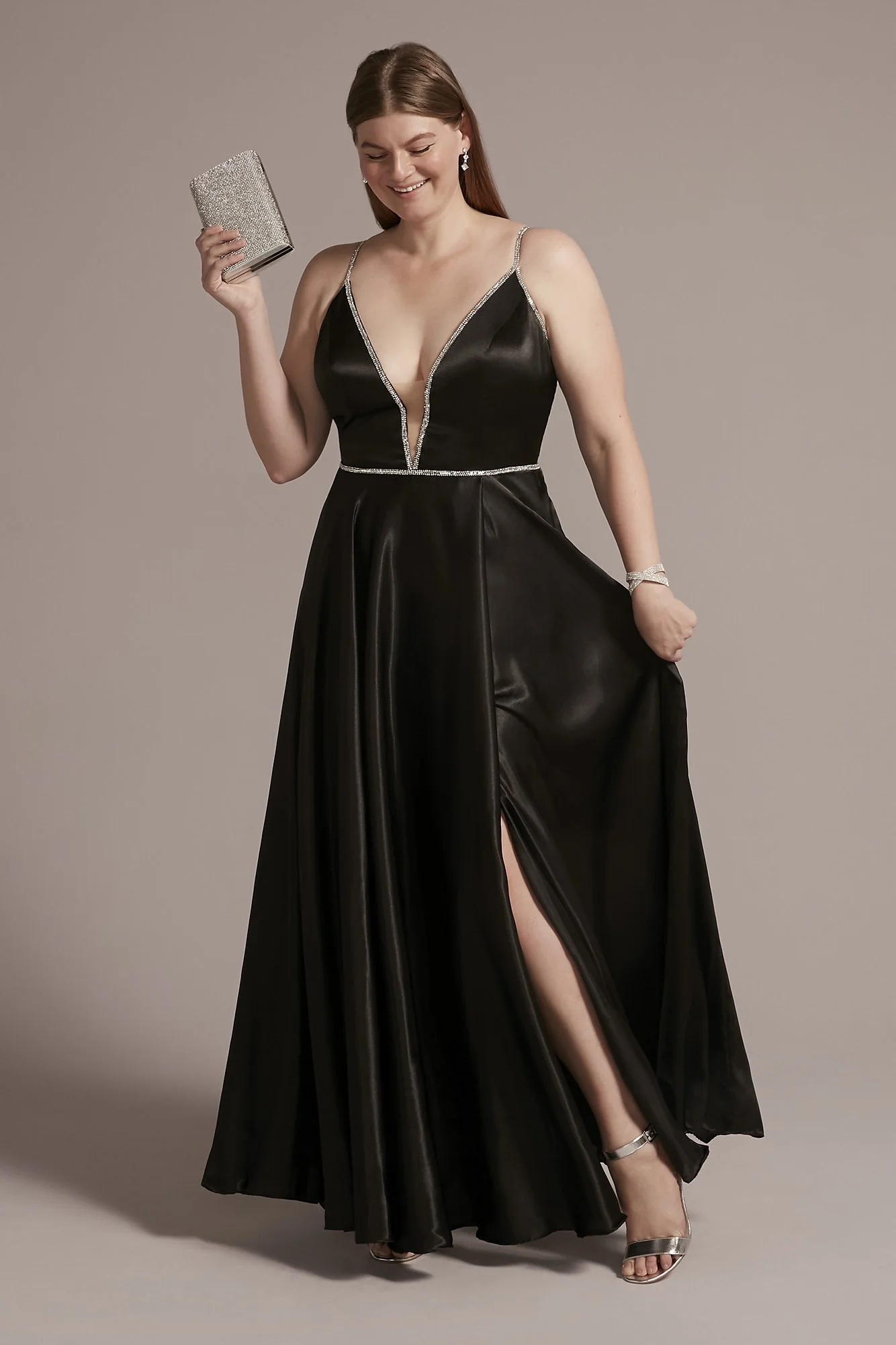 Jewel Embellished Satin Ball Gown - Image 6