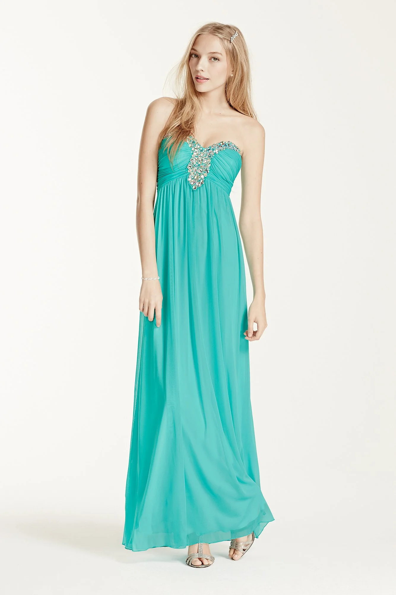 Jewel Encrusted Sweetheart Neckline Dress