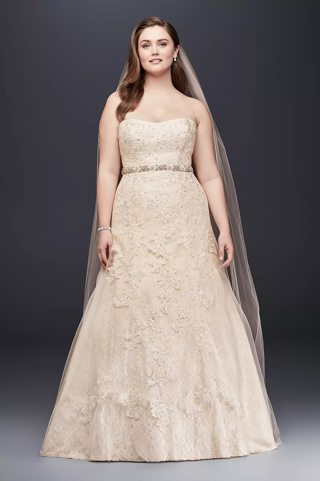 Jewel Lace A-Line Wedding Dress with Beading - Image 32
