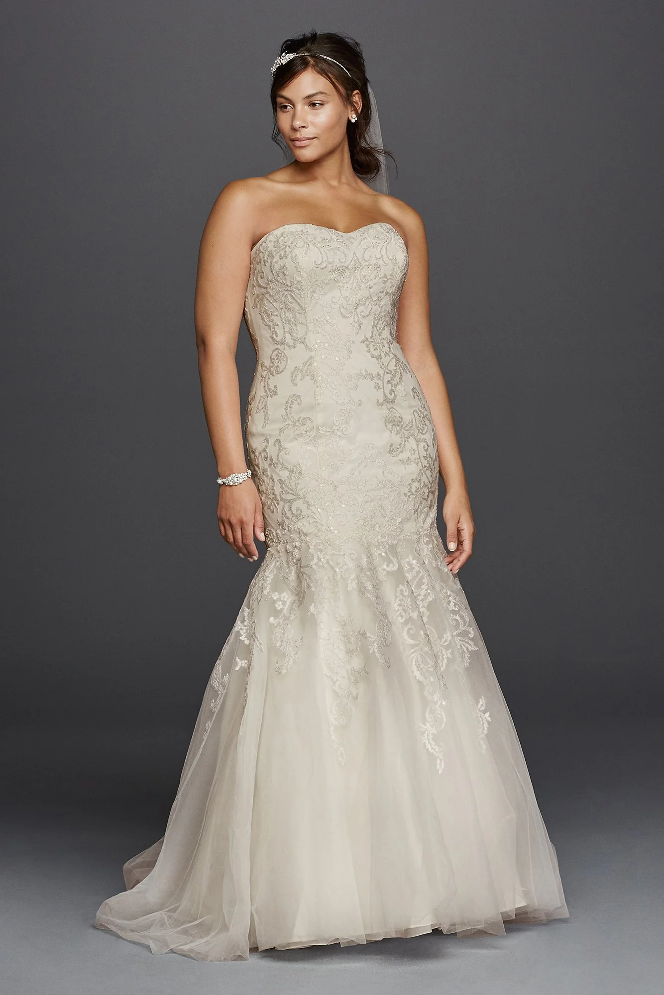 Jewel Lace Wedding Dress with Sweetheart Neckline - Image 10