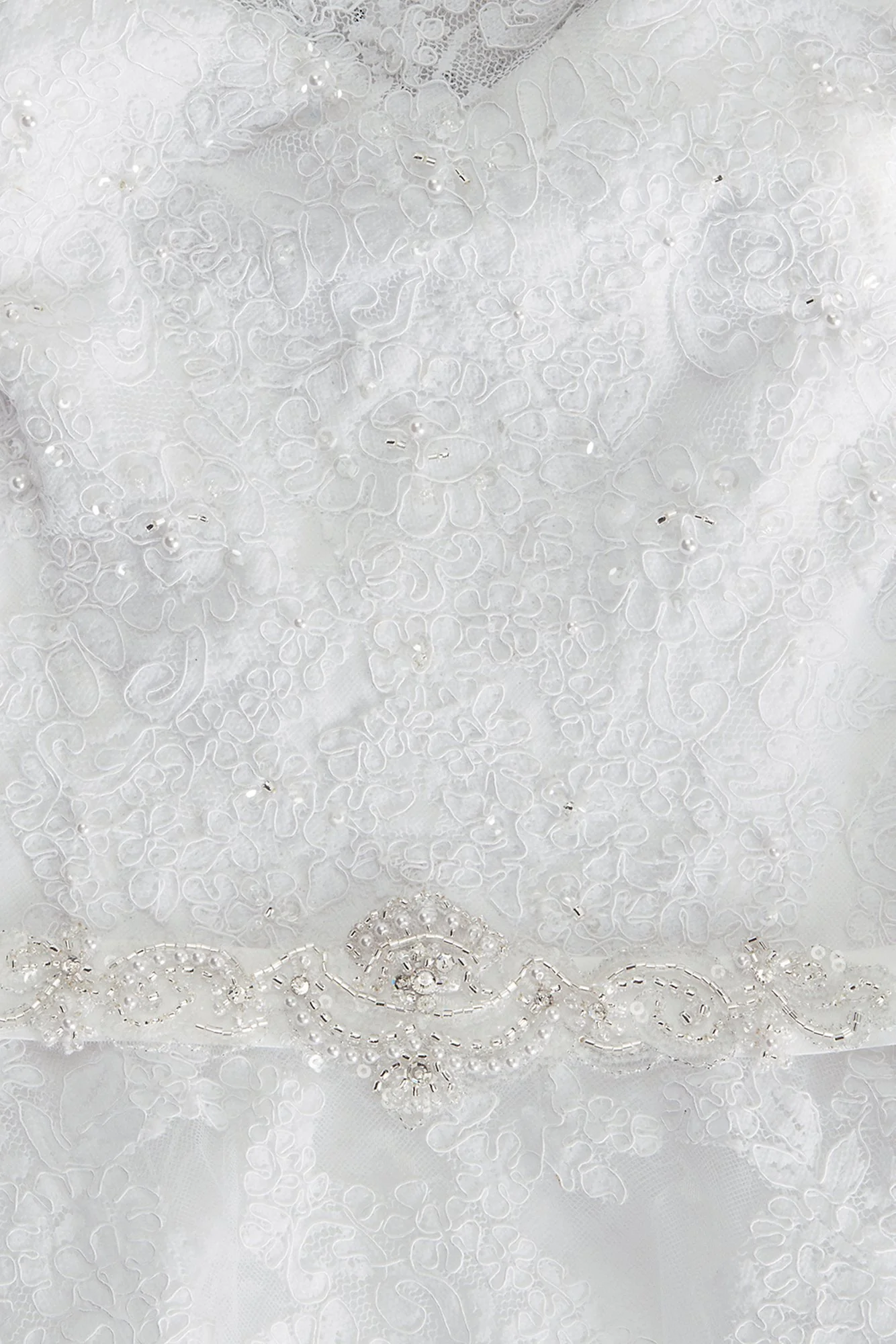 Jewel Short Sleeve Off The Shoulder Wedding Dress - Image 10