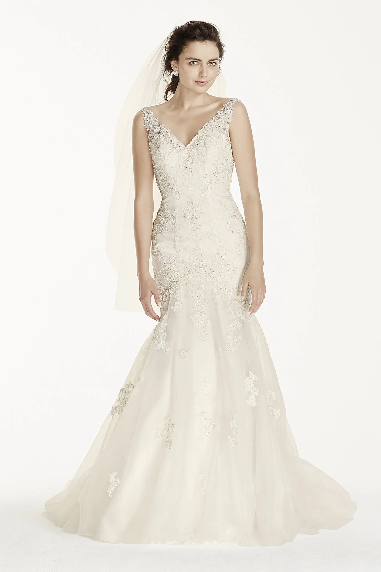 Jewel Tank Mermaid Wedding Dress with Open Back - Image 2
