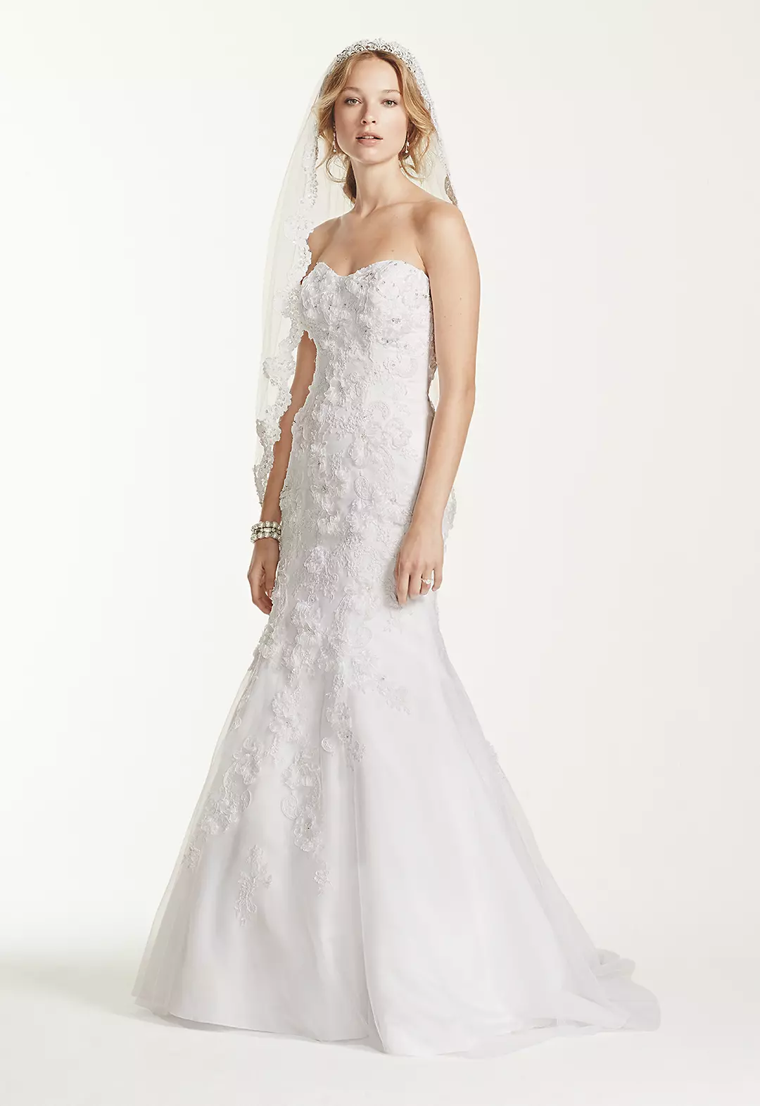Jewel Tulle and Satin Wedding Dress with Soutache - Image 6