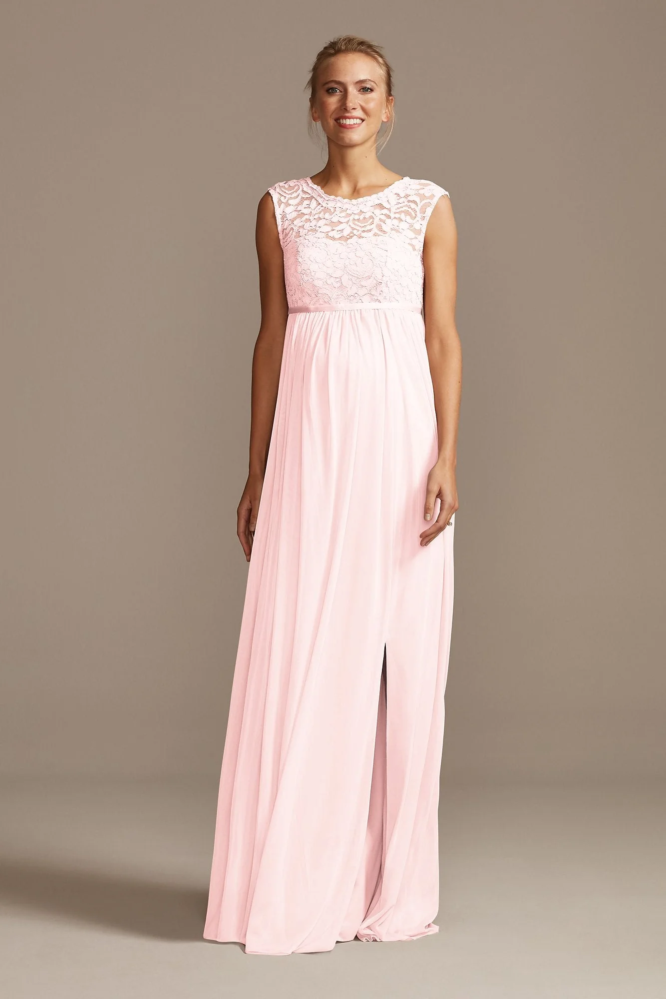 Lace and Mesh Maternity Bridesmaid Dress - Image 10