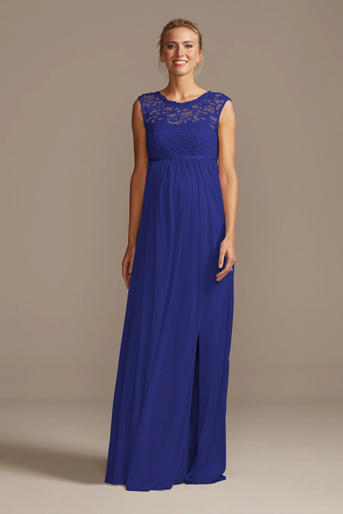 Lace and Mesh Maternity Bridesmaid Dress - Image 15