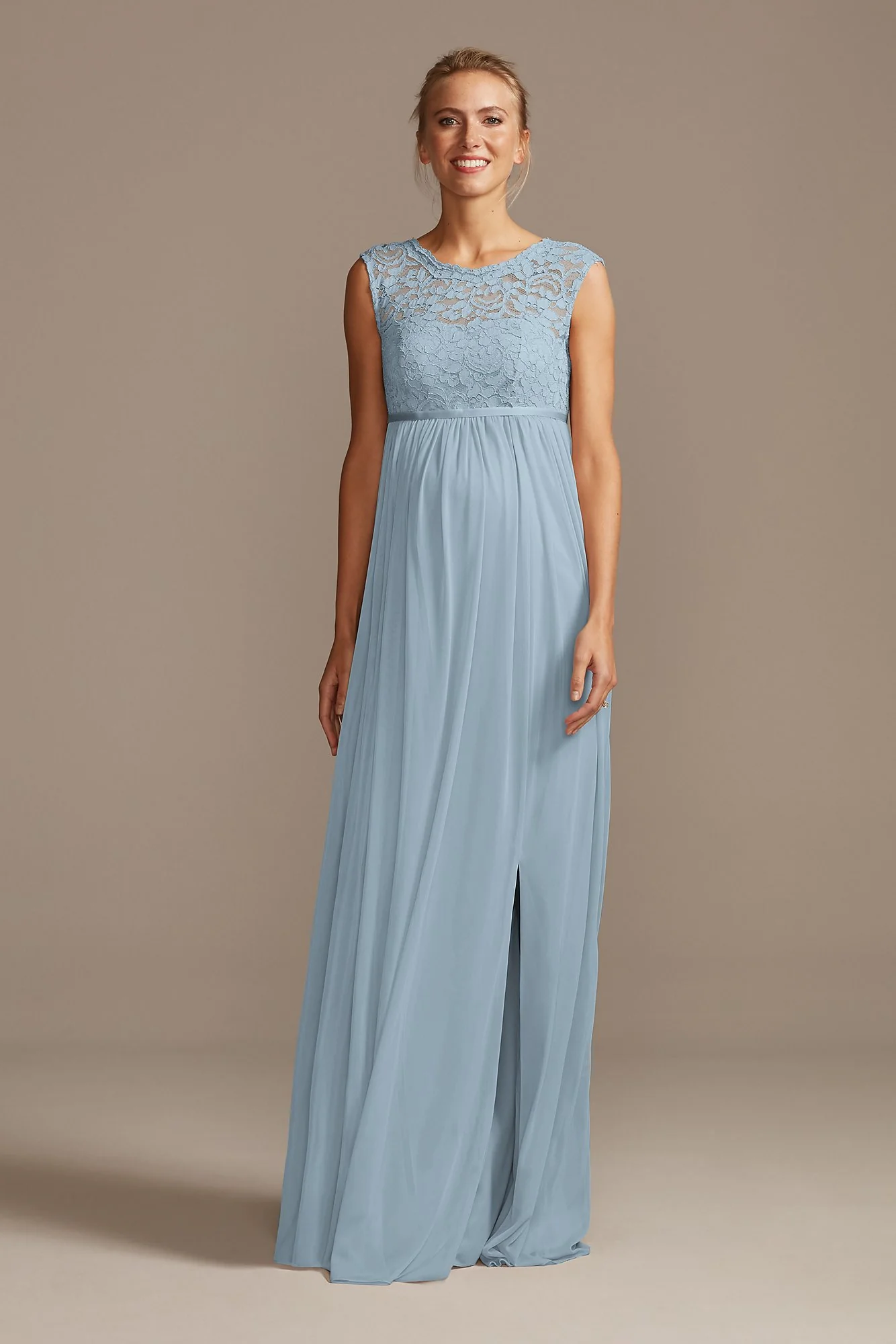 Lace and Mesh Maternity Bridesmaid Dress - Image 7