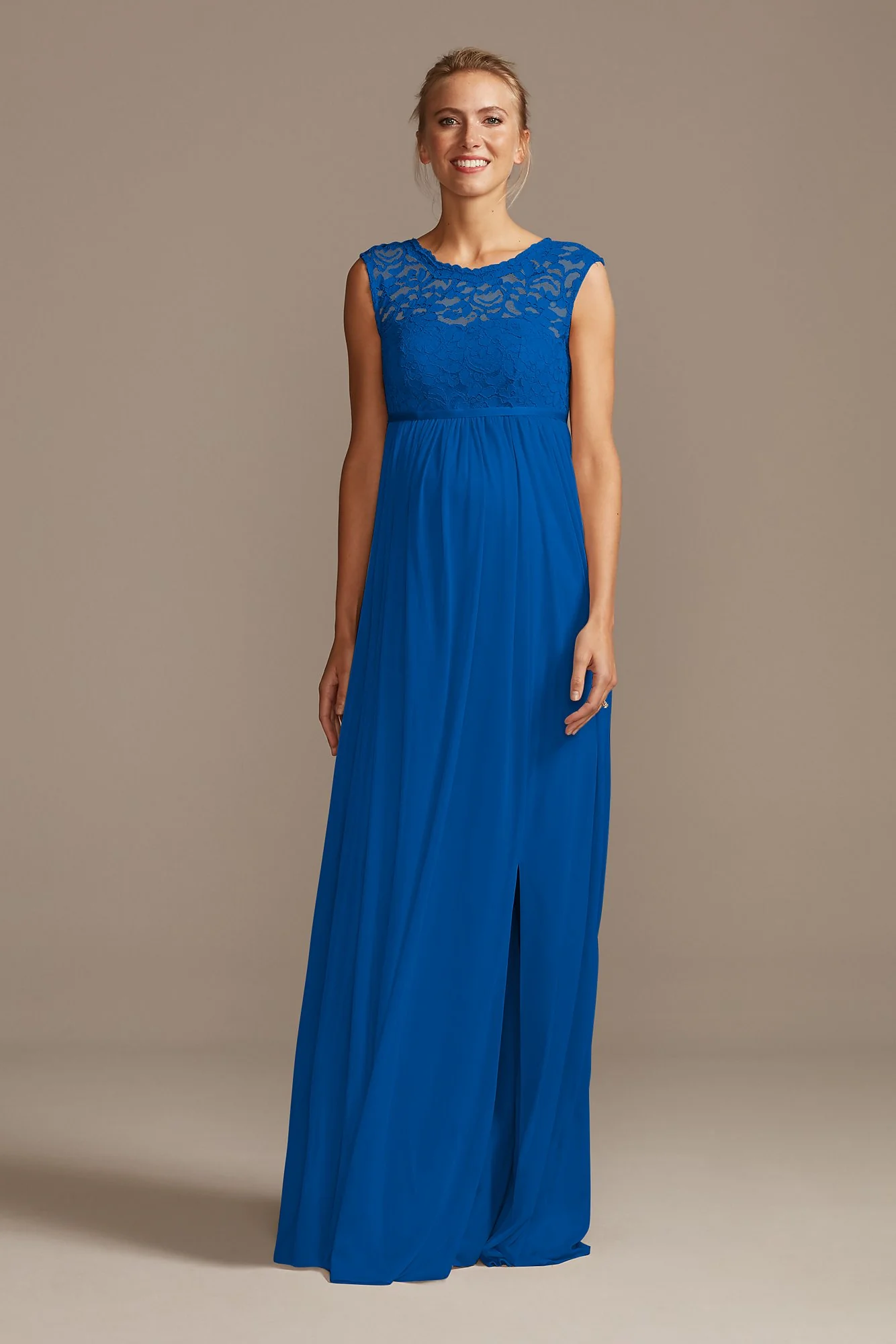 Lace and Mesh Maternity Bridesmaid Dress - Image 95