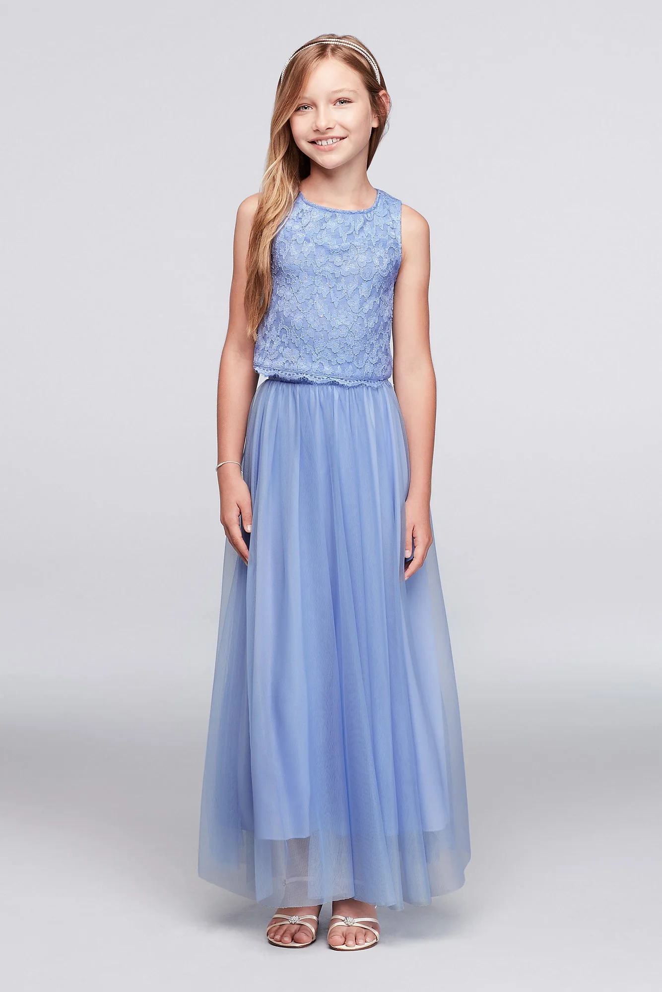 Lace and Tulle Two-Piece Girls Dress - Image 2