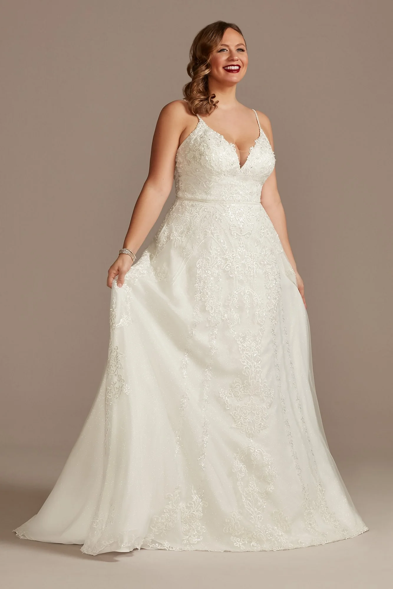 Lace Applique Tulle Wedding Dress - Image 5