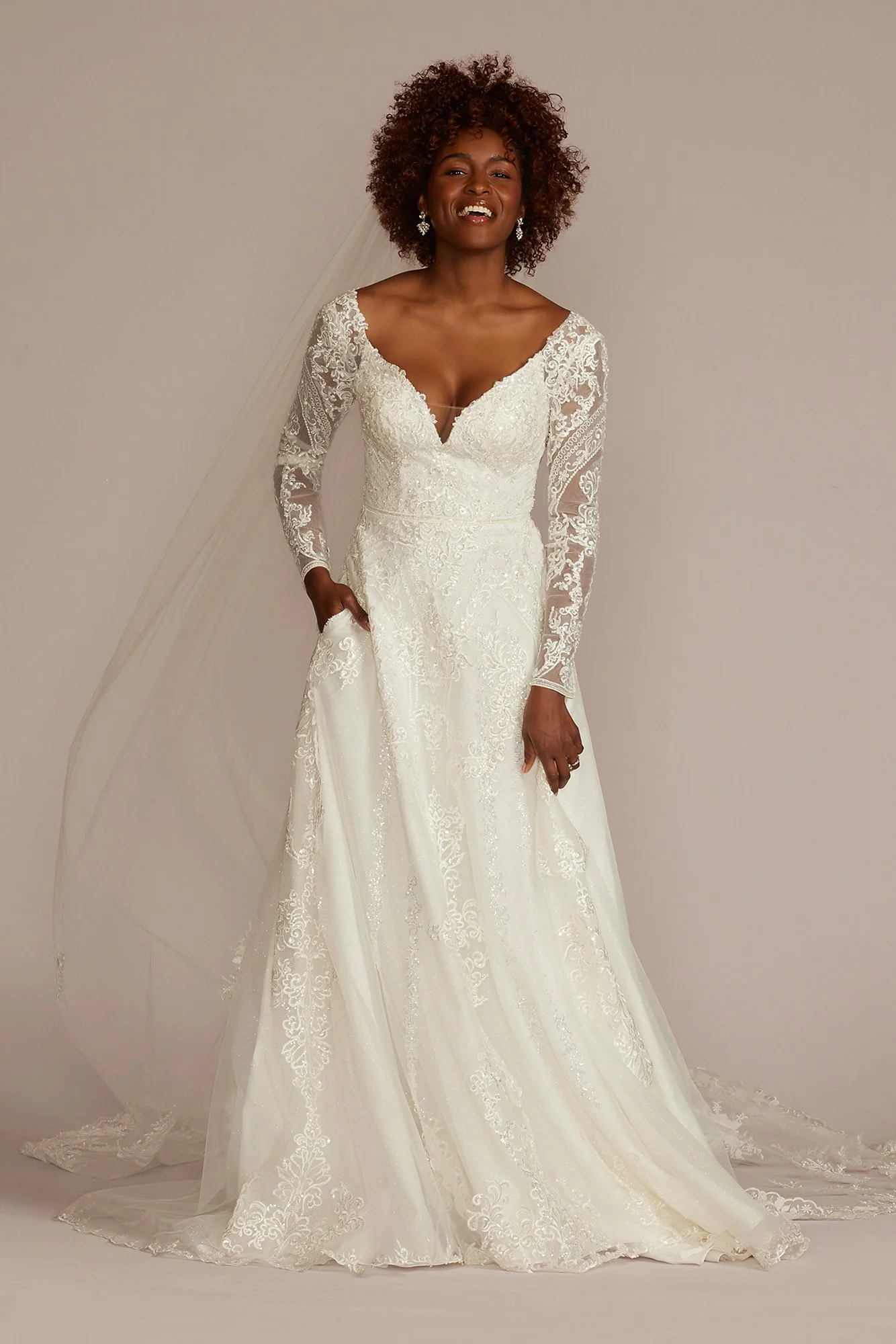 Lace Applique Tulle Wedding Dress - Image 6
